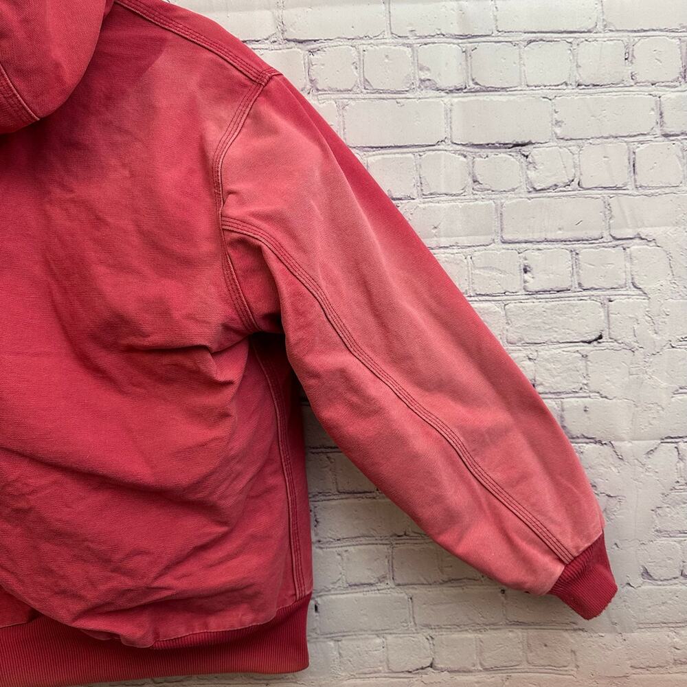 Vintage Carhartt Women's Hooded Active Jacket Crapapple Pink Size Large RARE - Picture 10 of 13